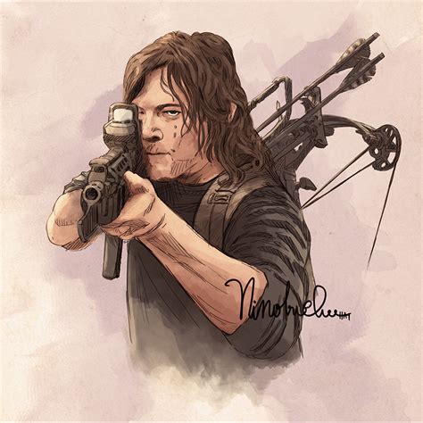 Daryl Dixon ( The Walking Dead ) - FAN ART by NinoBW-CHU on DeviantArt