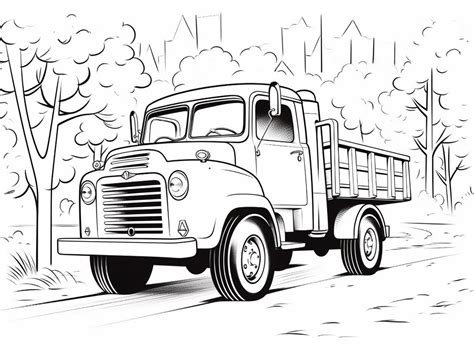 Old Truck Coloring Page - Coloring Page