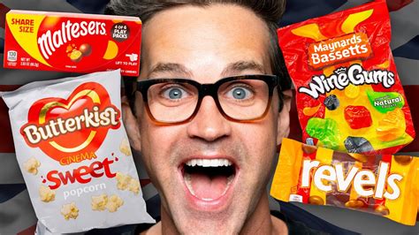 British Movie Theater Snacks Taste Test ft. Sorted Food - YouTube