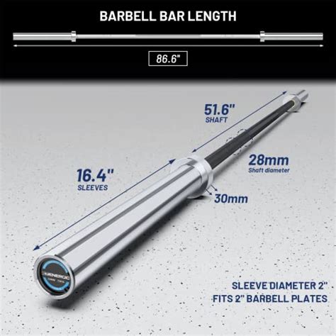 7ft Olympic Barbell Bar 45LB Load 1500-lbs Capacity Available, for Gym Home Exercises ...