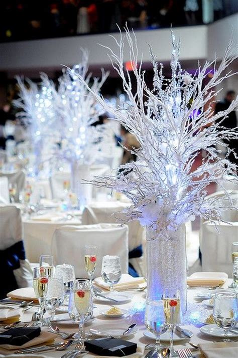 adorable winter wonderland wedding centerpiece ideas - EmmaLovesWeddings