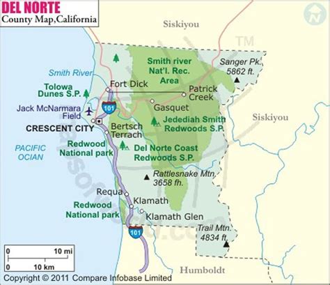 Del Norte County Map Del Norte County, United States Congress, City O ...