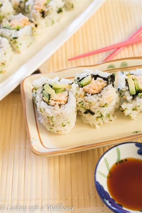 Spicy Chicken Sushi Roll - Cooking with a Wallflower