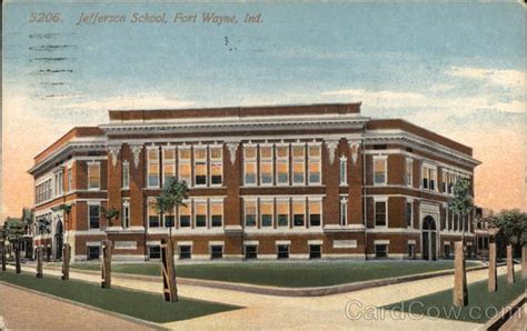 Jefferson School Fort Wayne, IN Postcard