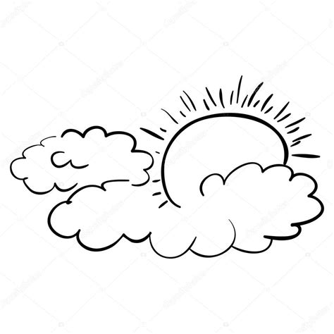 Isolated clouds and sun design — Stock Vector © grgroupstock #130815440