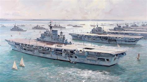 PPRSMA, British and Commonwealth aircraft-carriers at the Coronation Fleet Review, 15 June 1953 ...