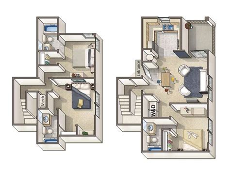 Townhouse Floor Plans Garage Plan - JHMRad | #49522