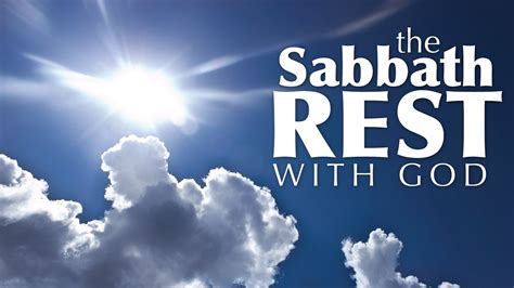 The Sabbath Rest With God - YouTube