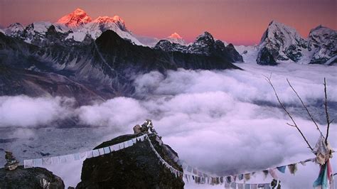 Mountains Snow Kanchenjunga Clouds Mountains Nature Peak Mountain | Everest, Mountain wallpaper ...