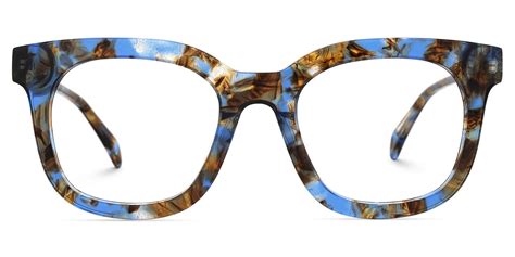 Kaylan - Square Blue Eyeglasses | Vooglam