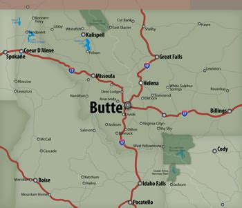 Map Of Butte Montana | France Map