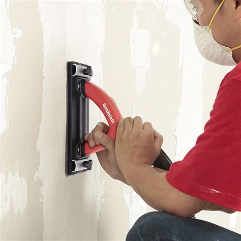 Goldblatt Dustless Drywall Vacuum Sander Dust Free Hand Sander with 6.5 ...