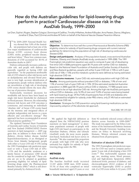 (PDF) How do the Australian guidelines for lipid-lowering drugs perform in practice ...