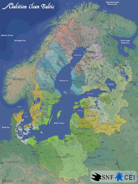 Baltic Sea River Basins Map - Baltic Sea • mappery