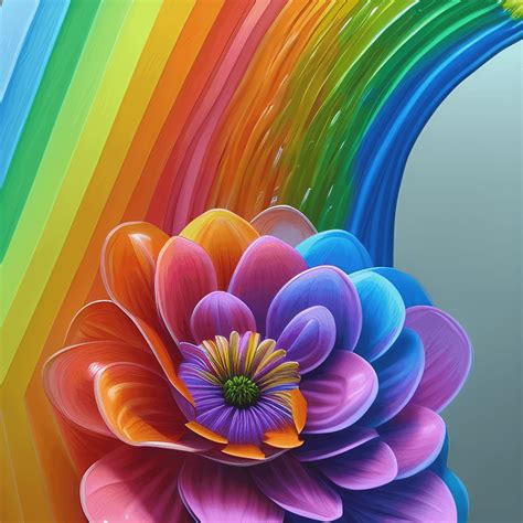 3D Rainbow Nursery Art · Creative Fabrica