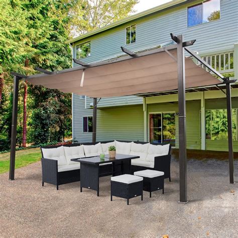 10' X 10' Aluminum Outdoor Pergola Canopy Veikous | lupon.gov.ph