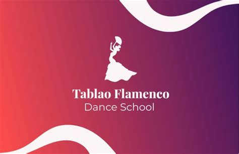 Personalize this Duotone Waves Tablao Flamenco Dance School Business Card design online