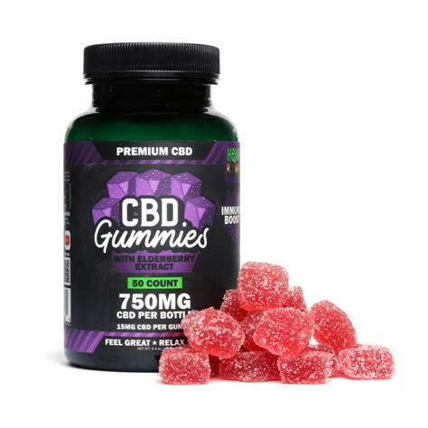 Hemp Bombs Elderberry Extract CBD Gummies 750mg | Kushfly