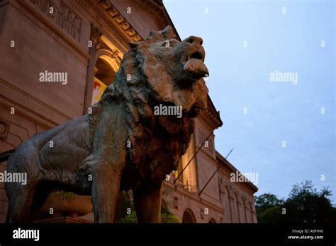 Chicago art institute lions hi-res stock photography and images - Alamy