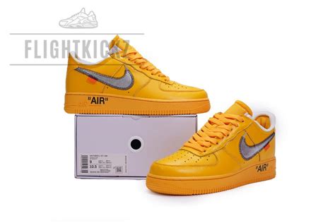 Off-White x Nike Air Force 1 Low University Gold - FlightKickz