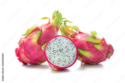 Dragon fruit (Pitaya, Pitahaya) isolated on white Stock Photo | Adobe Stock