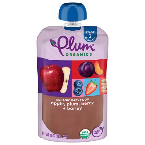 Plum Organics Baby Food Pouch - Apple Plum Berry & Barley - Shop Baby food at H-E-B