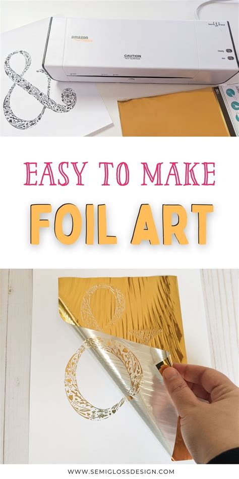 How to Make Foil Art with a Laminator | Gold foil diy, Diy foil, Foil art