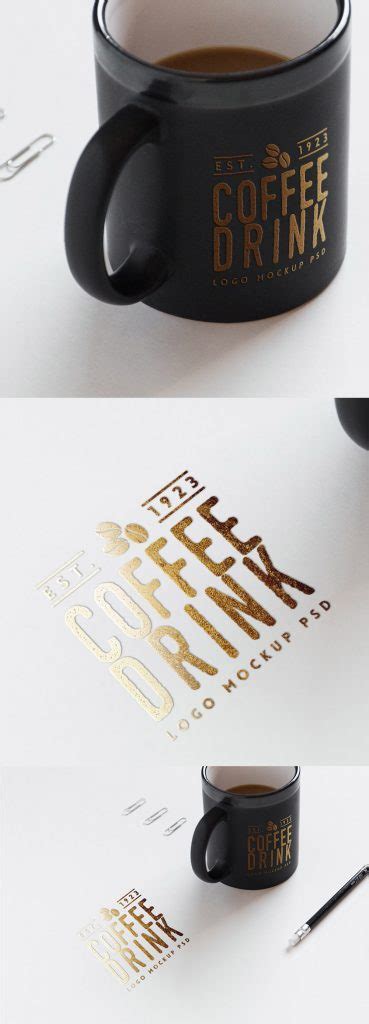 Logo Mockup on Paper And Coffee Cup - GraphicsFuel