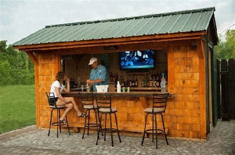 Newest Outdoor Bar Ideas For Backyard 15 | Backyard bar, Backyard sheds, Custom backyard