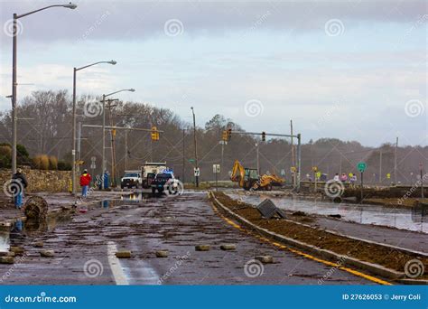 Damage from Superstorm Sandy Editorial Stock Photo - Image of superstorm, route: 27626053