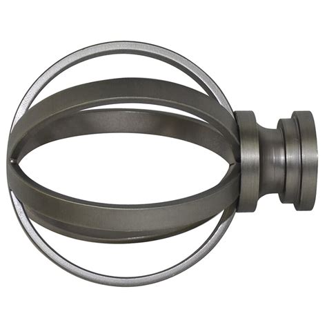 Allen + roth Brushed Pewter Steel Curtain Rod Finials at Lowes.com