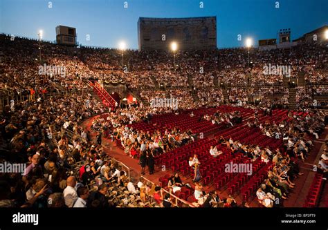 Audience inside the Arena, Verona, Italy Stock Photo - Alamy