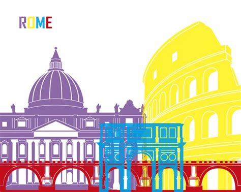 Rome Skyline — Stock Vector © paulrommer #10078008