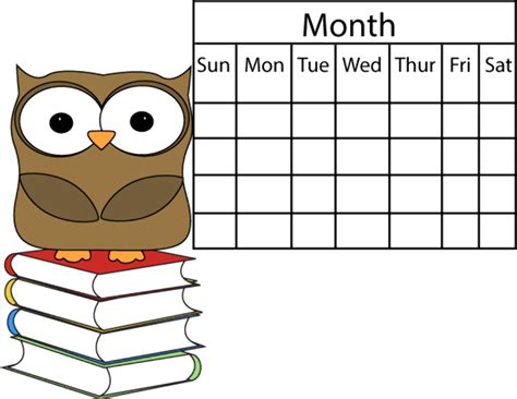 Classroom Calendar Clipart - Missy TEirtza