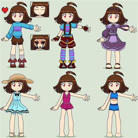 Undertale: Frisk's Outfit bundle by AuroraArtz on DeviantArt