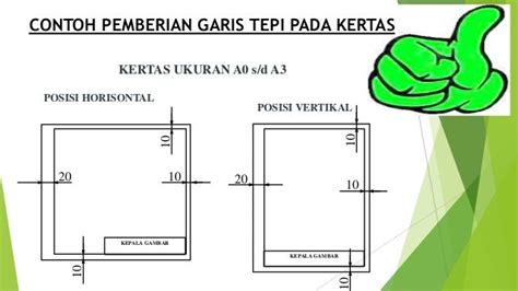 Ukuran Garis Tepi A3 Gambar Teknik - Riset