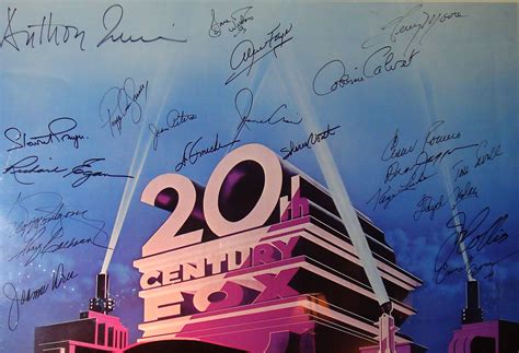 The Stars of 20th Century Fox Pictures, Autographed Poster