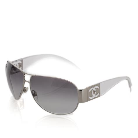 CHANEL Aviator Sunglasses 4128 Clear 22306