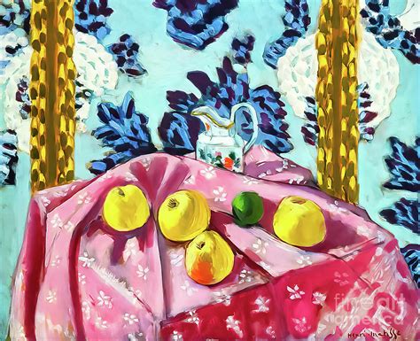 Still Life With Apples on a Pink Tablecloth by Henri Matisse 1924 ...