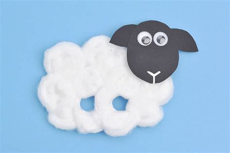 Cotton Ball Sheep Craft | Easy Sheep Puppet for Spring