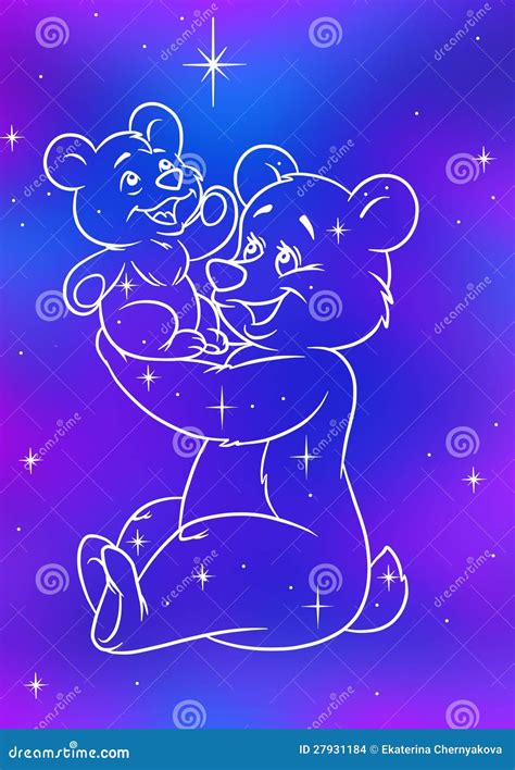 Constellation she-bear and Little Bear Stock Illustration ...