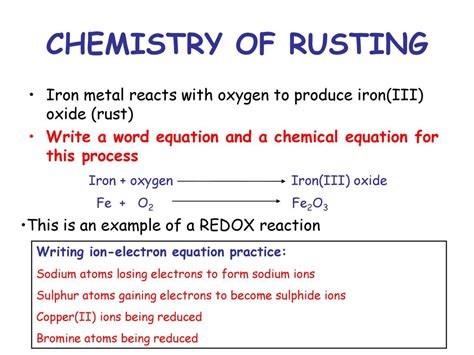 Peerless Word Equation For Rusting Up Board Chemistry Syllabus