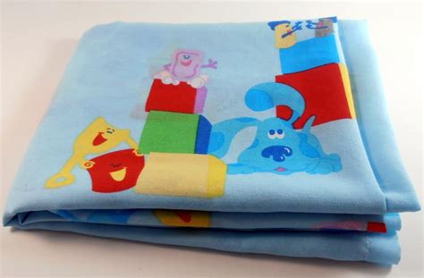 Toddler Bed Flat Sheet Blues Clues Dog Cartoon Blue Kids Bedding | eBay