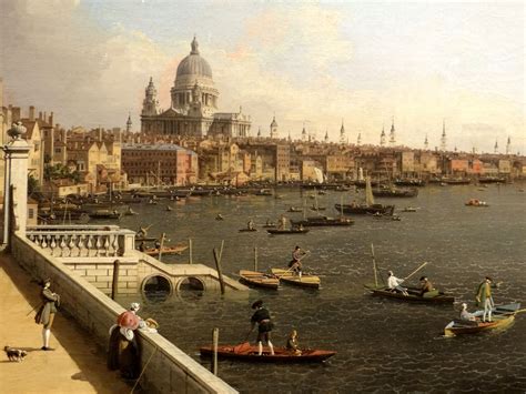 Canaletto (1697-1768) - London: the Thames from Somerset House Terrace towards the City, c1750 ...