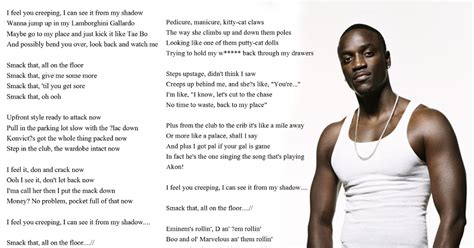 Lyrics Wallpapers: Akon - Smack That ft. Eminem