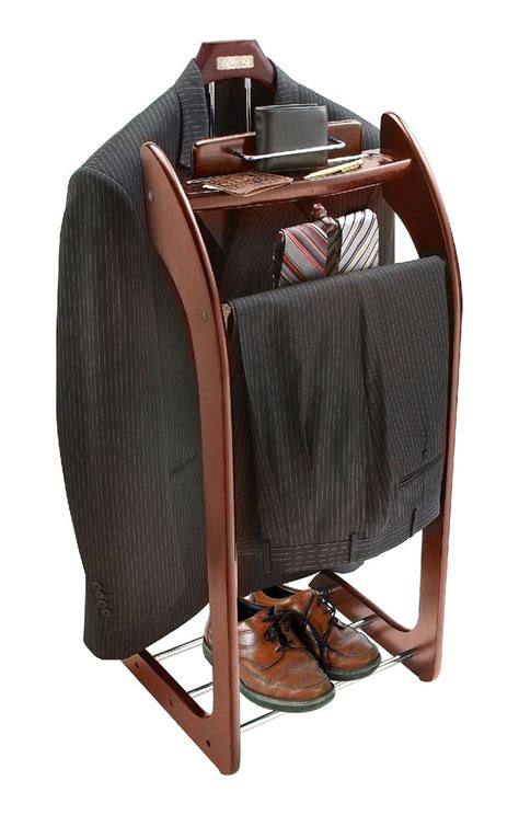 Smartek Deluxe Wooden Valet Stand | Clothes valet, Mens valet, Clothes valets