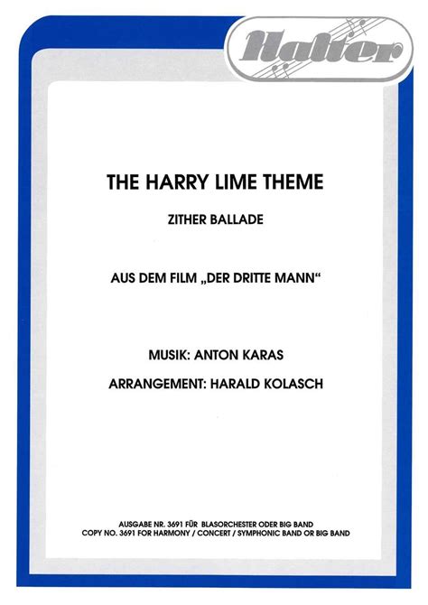 The Harry Lime Theme (Blasorchester) | Noten kaufen im Blasmusik-Shop