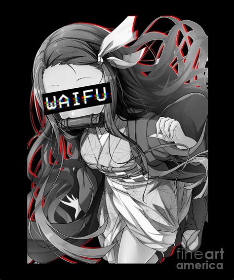 Nezuko Waifu Demon Slayer Anime T Shirt Drawing by Anime Art - Fine Art ...