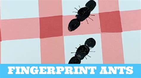 Easy Fingerprint Ant Craft for Preschool - Twitchetts