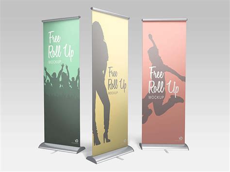 Free Roll Up Banner Mockup (PSD)